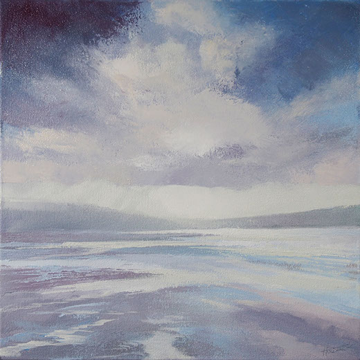 Original oil painting "Morning Rain" by Hastings artist Jon 'Huldrick' Wilhelm.