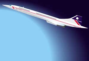 Concorde illustration for promotional literature by Huldrick.
