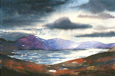 Original watercolour painting by Hastings artist Jon 'Huldrick' Wilhelm.