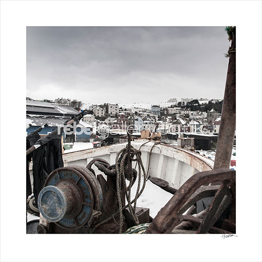 "Shot Across The Bows". Photograph of Hastings Old Town from the Stade by Hastings Photographer Jon "Huldrick' Wilhelm.